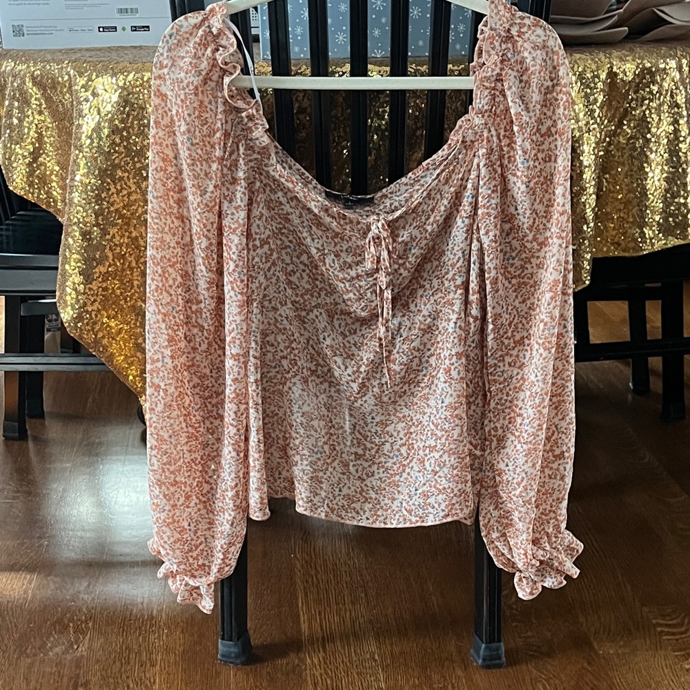 Lulu's Pink Floral Blouse